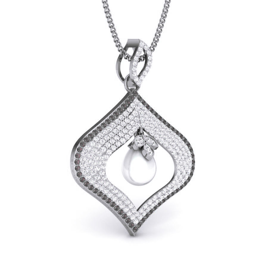 Diamond Pearl Pendant renders 3dm details 3D print model_6