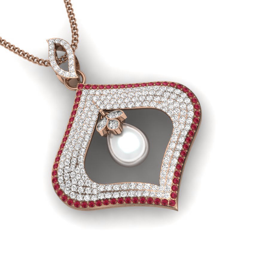 Diamond Pearl Pendant renders 3dm details 3D print model_8