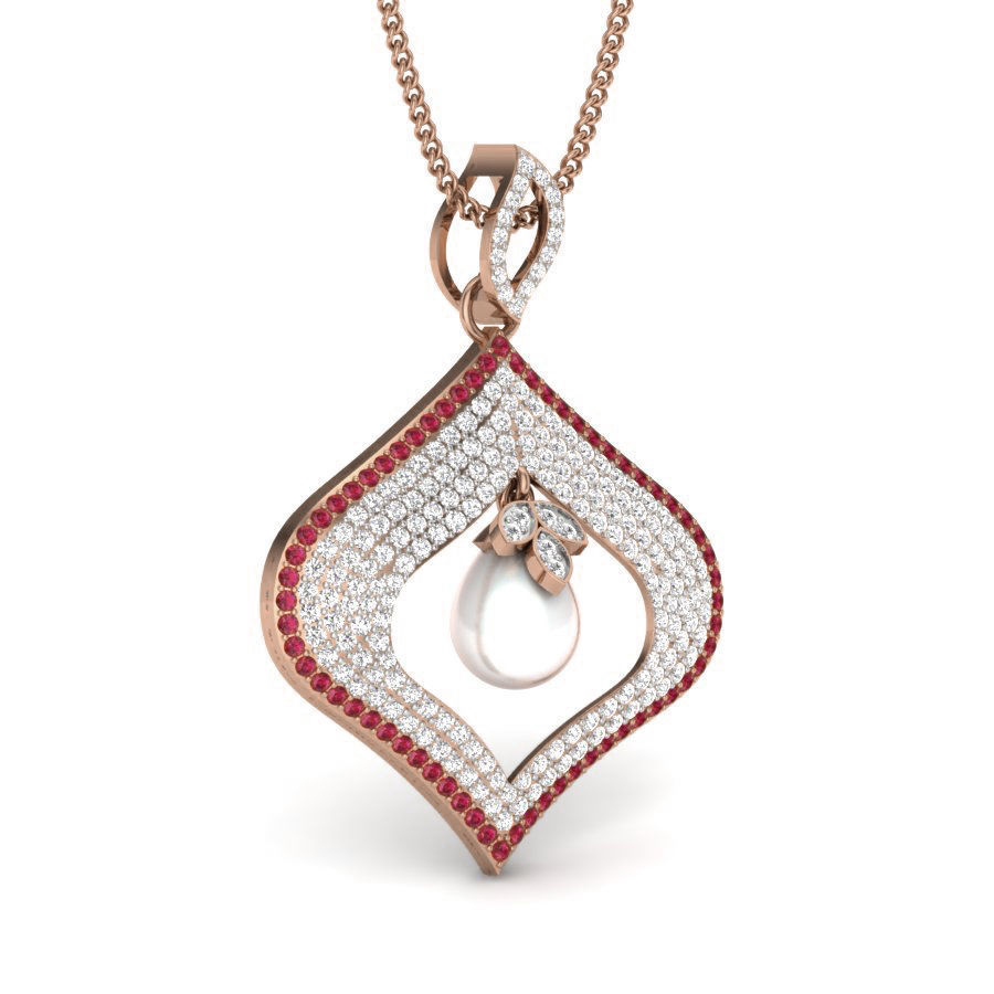 Diamond Pearl Pendant renders 3dm details 3D print model_5