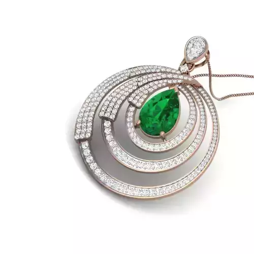 Diamond Cocktail Pendant renders 3dm details