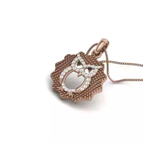 Diamond Owl Pendant renders 3dm details 3D print model