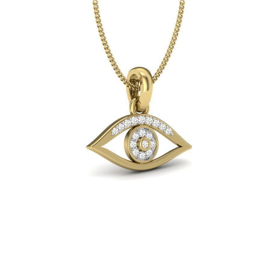 Devil Diamond Eye Pendant renders 3dm details 3D print model_6
