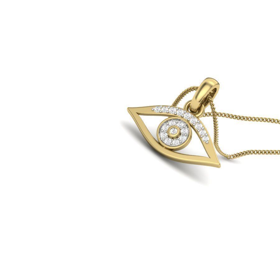 Devil Diamond Eye Pendant renders 3dm details 3D print model_1