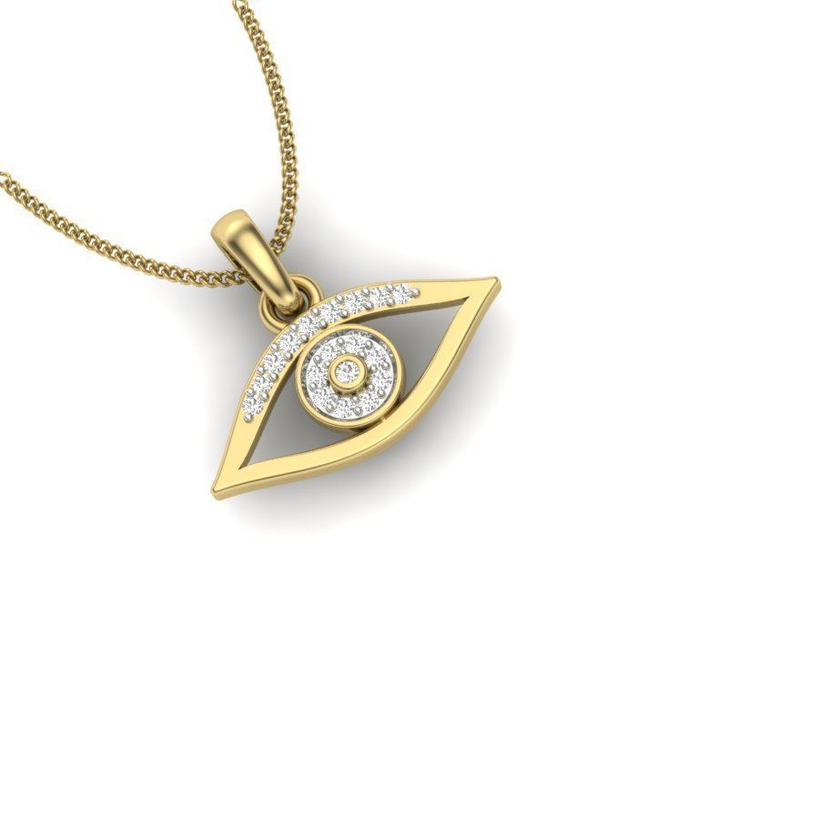 Devil Diamond Eye Pendant renders 3dm details 3D print model_9