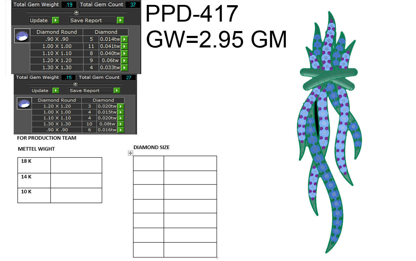 Diamond Pendant renders 3dm details 3D print model_16