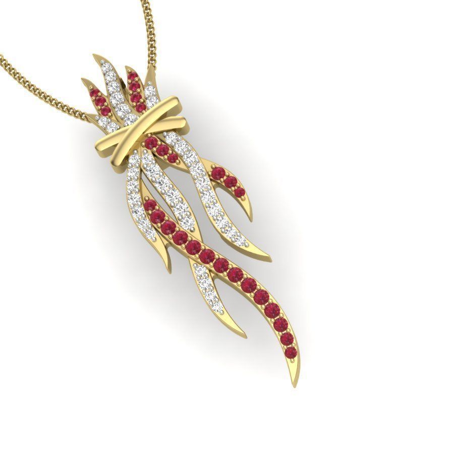 Diamond Pendant renders 3dm details 3D print model_10