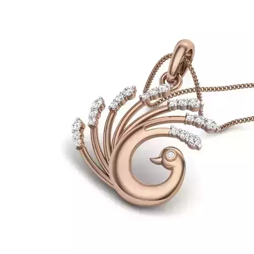 Diamond Peacock Pendant renders 3dm details