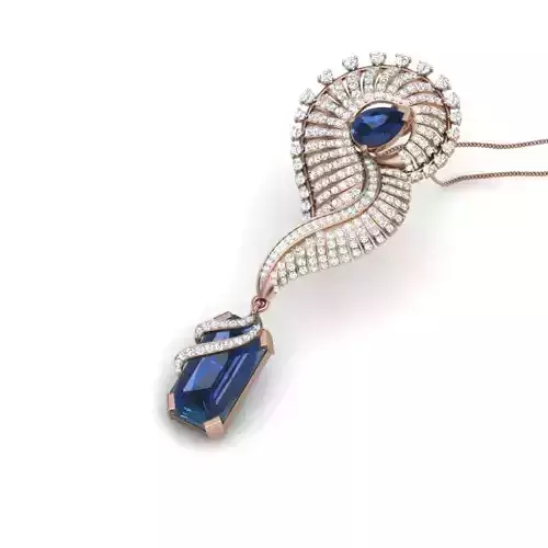 Diamond Pendant renders 3dm details