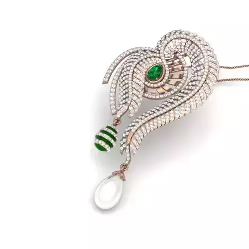 Diamond Cocktail Pendant renders 3dm details