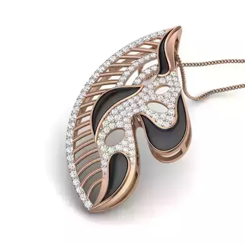 Wire Mesh Diamond Pendant renders 3dm details