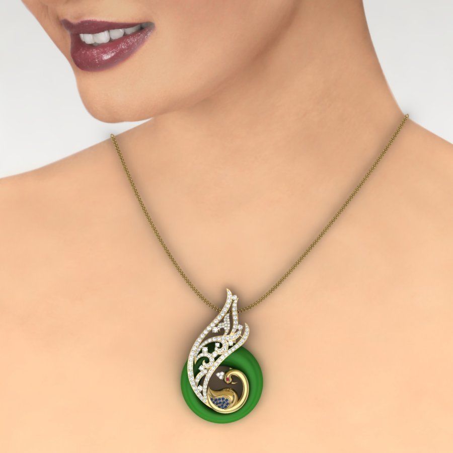 Diamond Cocktail Pendant renders 3dm details 3D print model_3