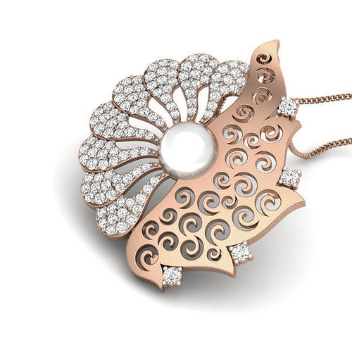 Flower Diamond Cocktail Pendant renders 3dm details 3D print model