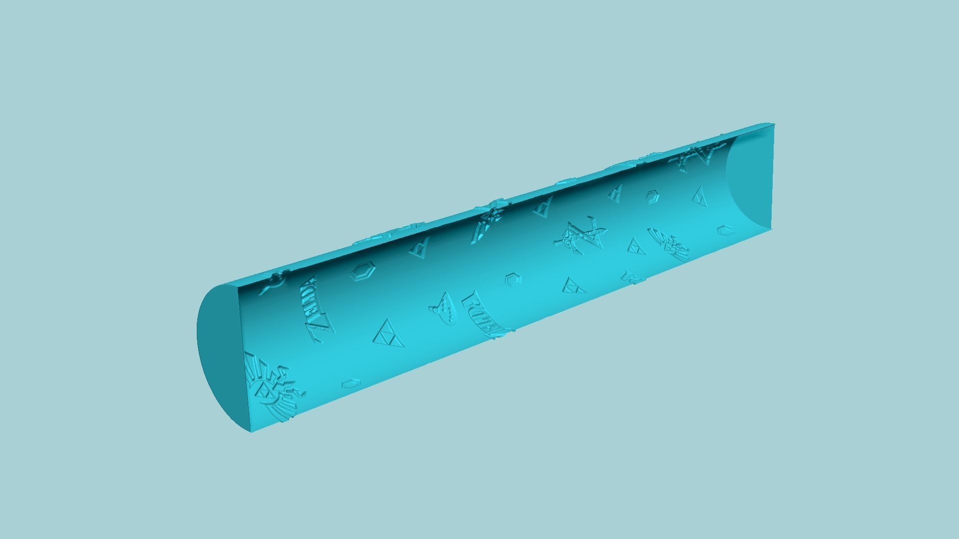 Texture Roll 58 Zelda Positive - Fondant Decoration Maker 3D print model_7