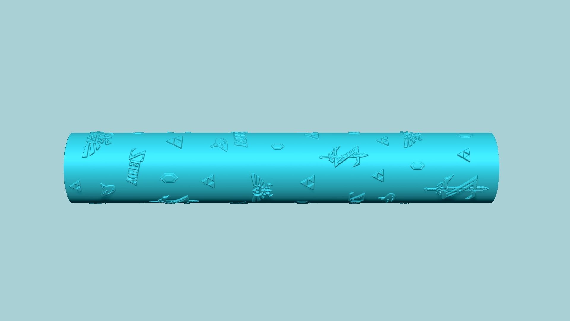 Texture Roll 58 Zelda Positive - Fondant Decoration Maker 3D print model_4