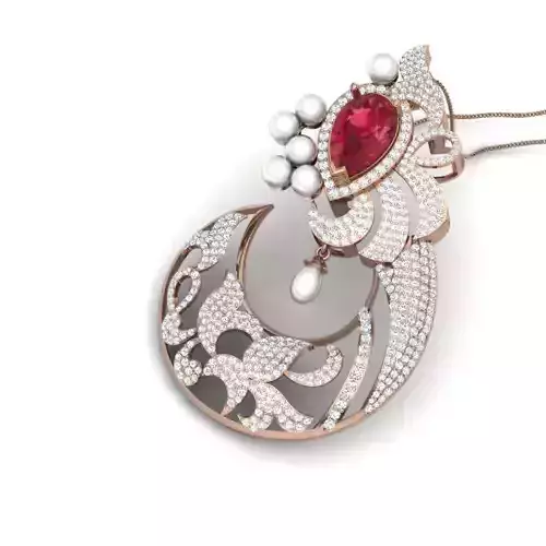 Diamond Cocktail Pendant renders 3dm details