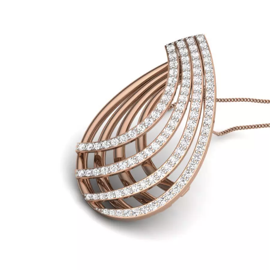 Wire Mesh Diamond Pendant renders 3dm details 3D print model