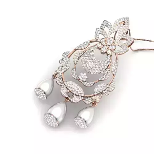 Diamond Cocktail Pendant renders 3dm details