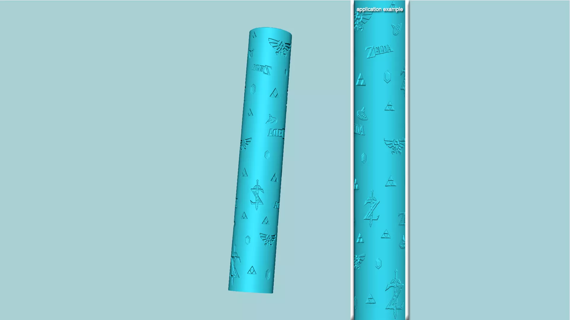 Texture Roll 59 - Zelda Negative - Fondant Decoration Maker 3D print model_0
