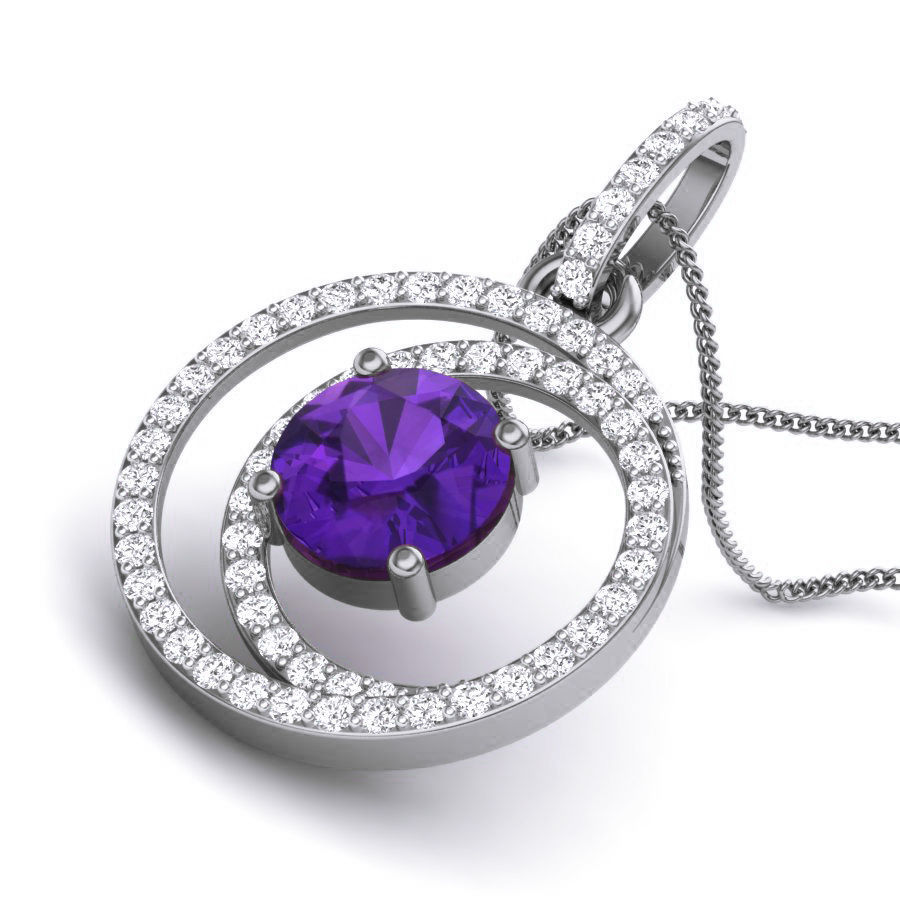 Diamond Pendant renders 3dm details 3D print model_2