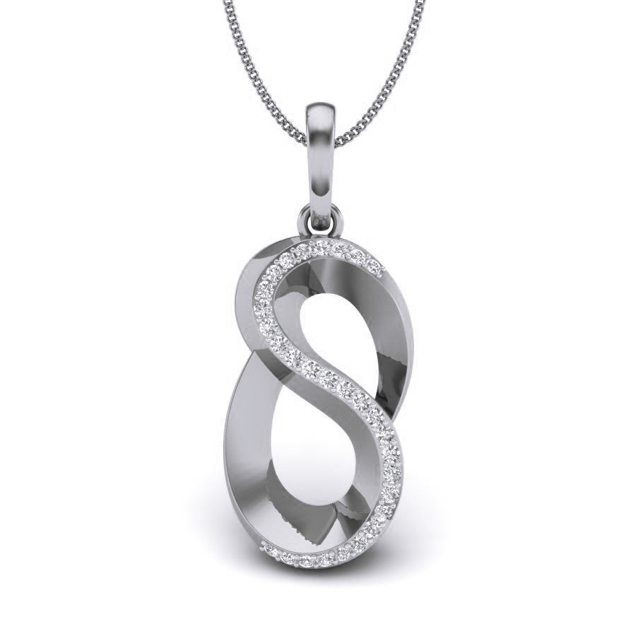Infinity Diamond Pendant renders 3dm details 3D print model_5