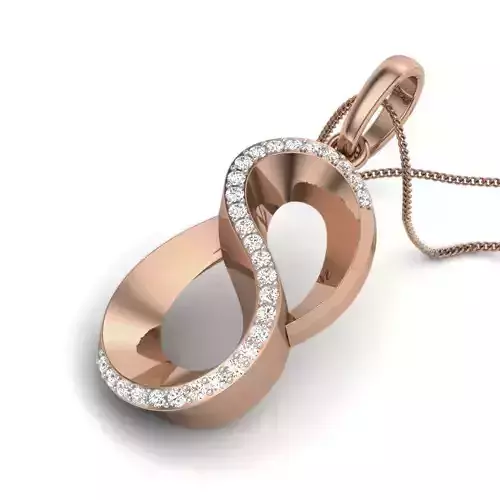 Infinity Diamond Pendant renders 3dm details