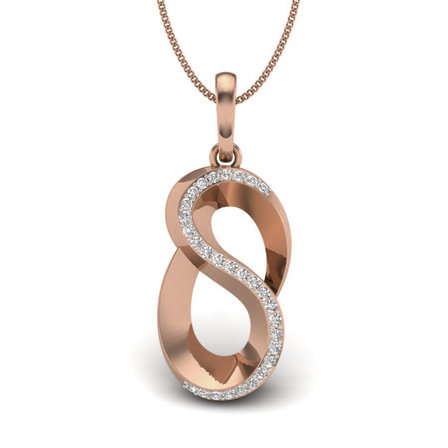 Infinity Diamond Pendant renders 3dm details 3D print model_6