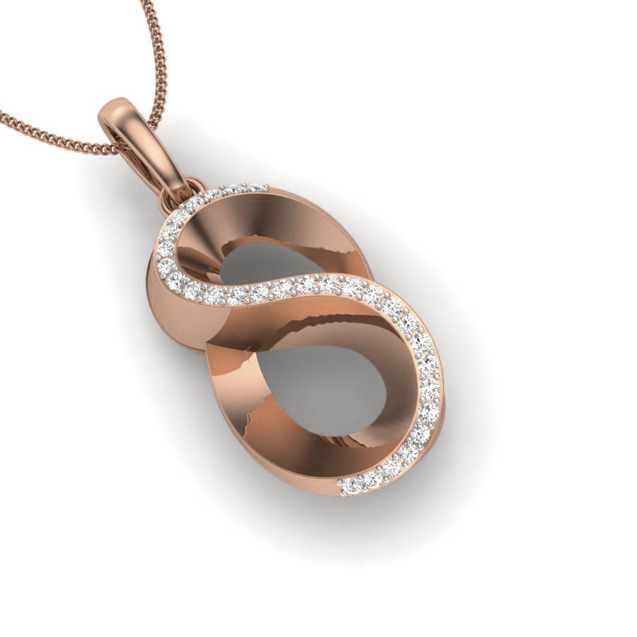 Infinity Diamond Pendant renders 3dm details 3D print model_12
