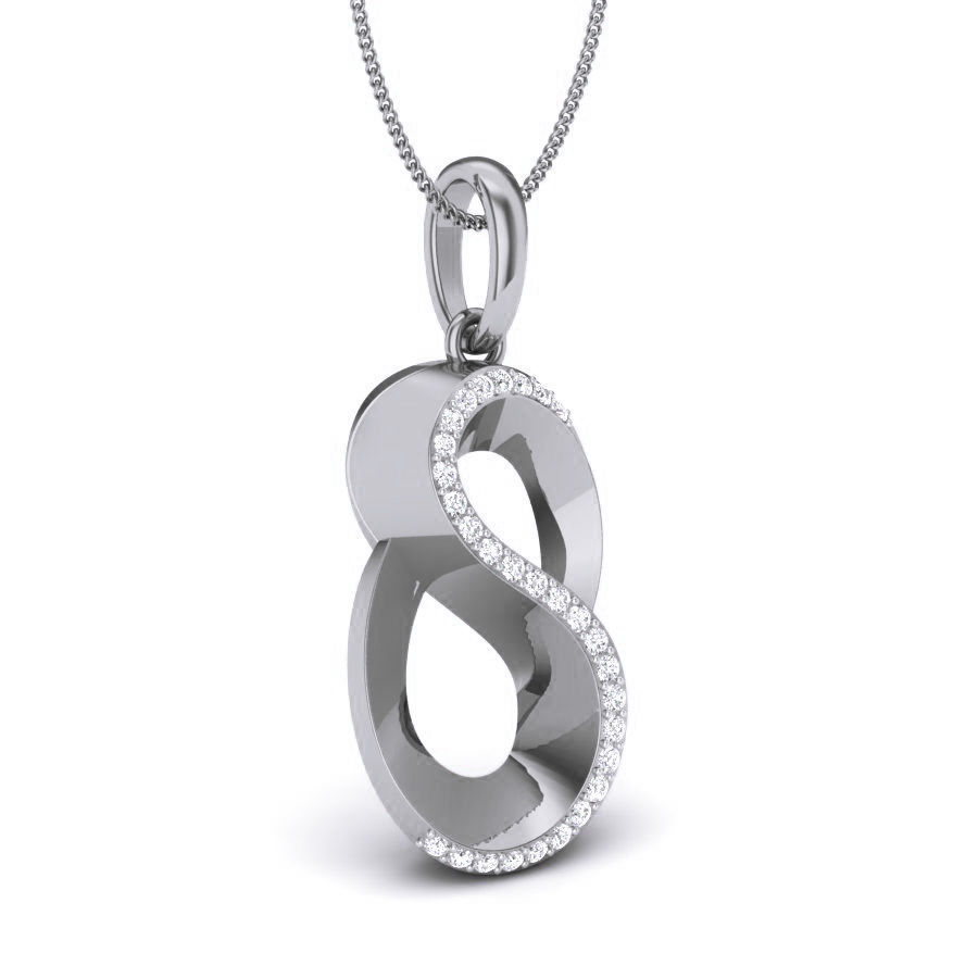 Infinity Diamond Pendant renders 3dm details 3D print model_8