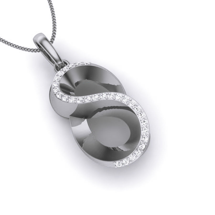 Infinity Diamond Pendant renders 3dm details 3D print model_11
