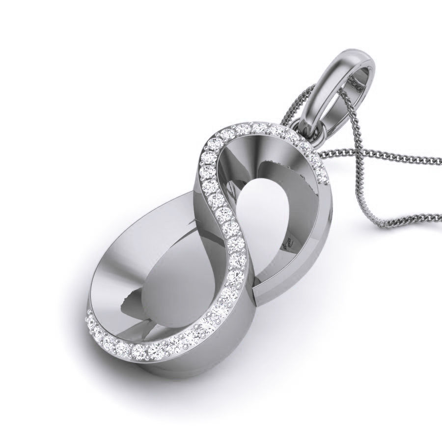Infinity Diamond Pendant renders 3dm details 3D print model_2