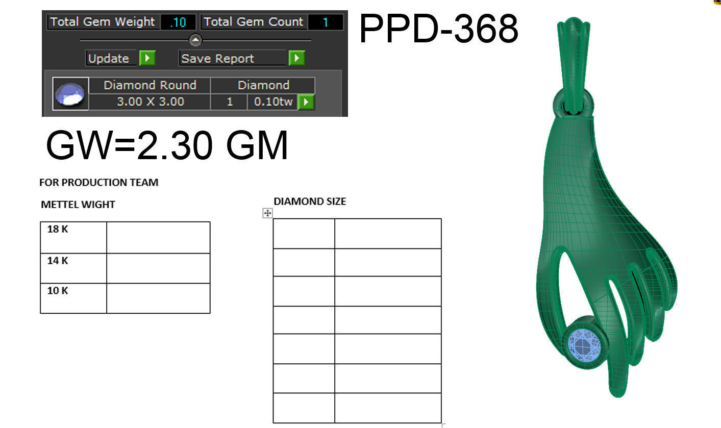 Diamond Pendant renders 3dm details 3D print model_16