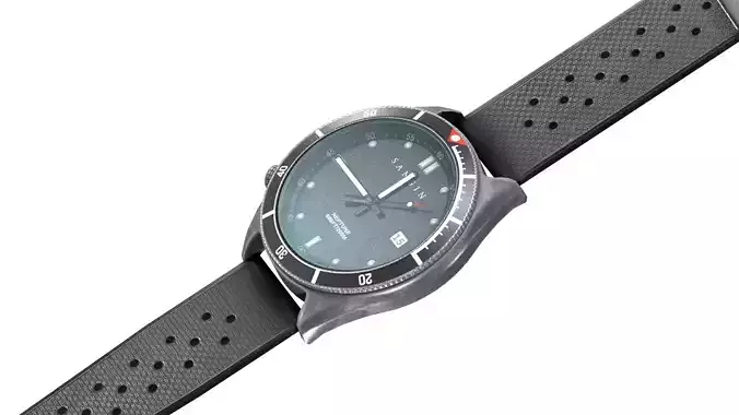 SANGIN NEPTUNE WRIST WATCH Low-poly 3D model