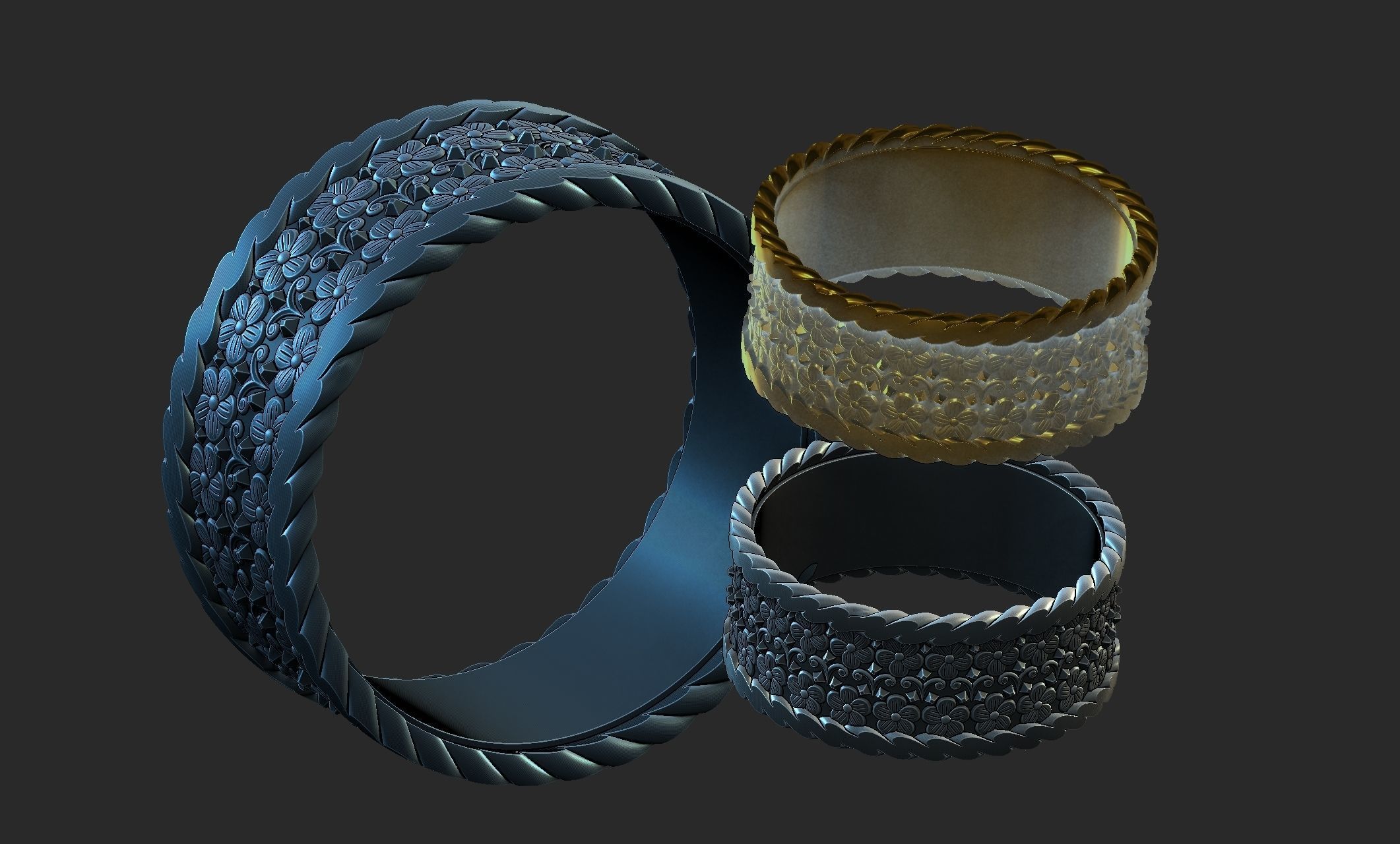fantasy ring 3 3D print model_4