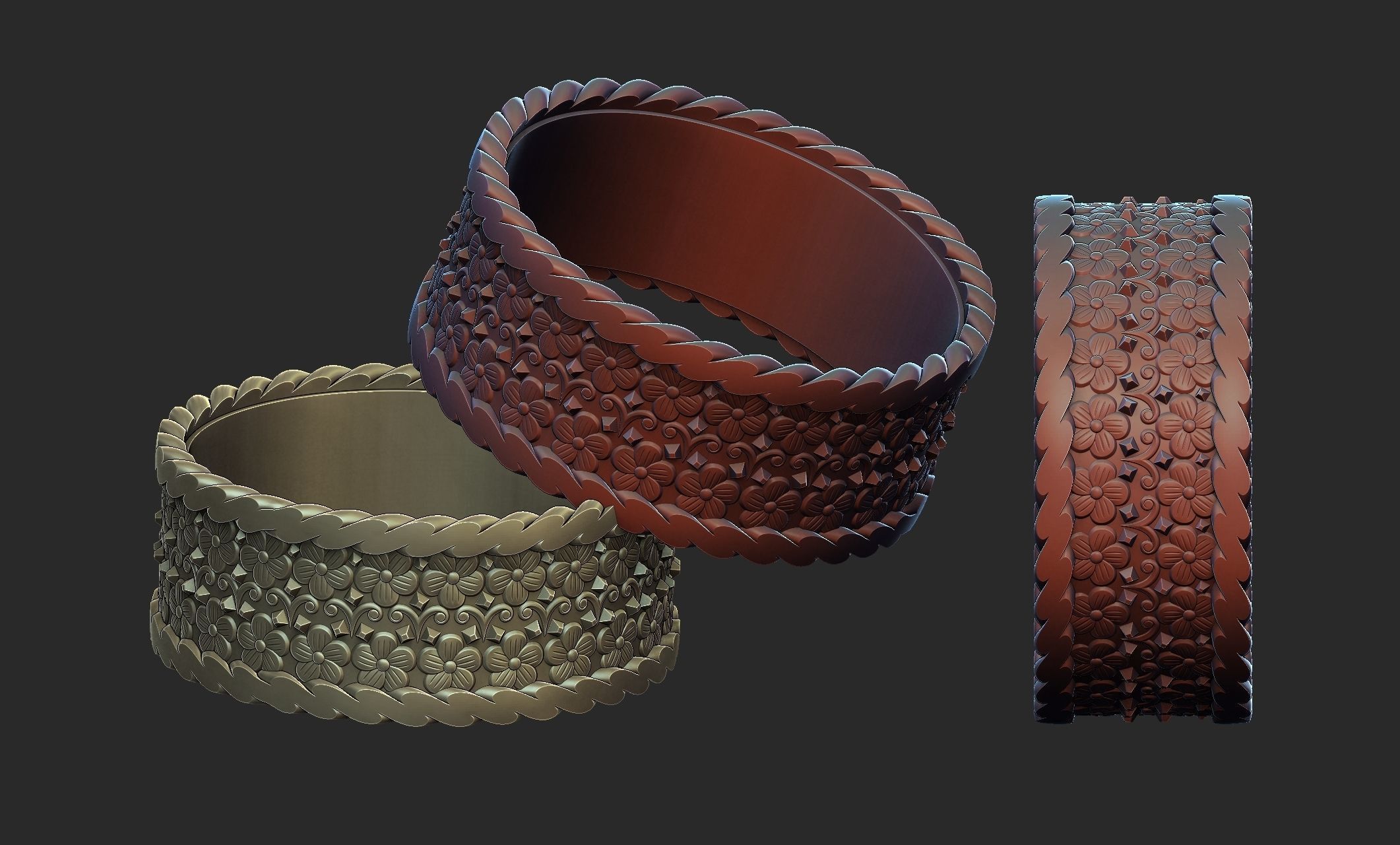 fantasy ring 3 3D print model_3