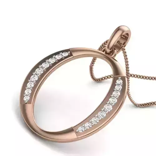 Diamond Alphabet - O Pendant renders 3dm details