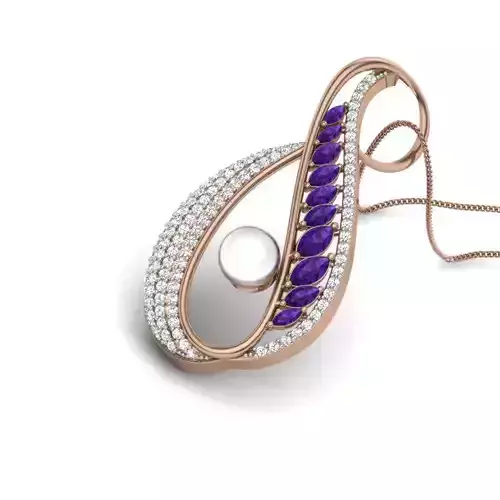 Diamond Pearl Pendant renders 3dm details