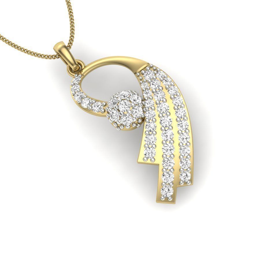 Diamond Pendant renders 3dm details 3D print model_10