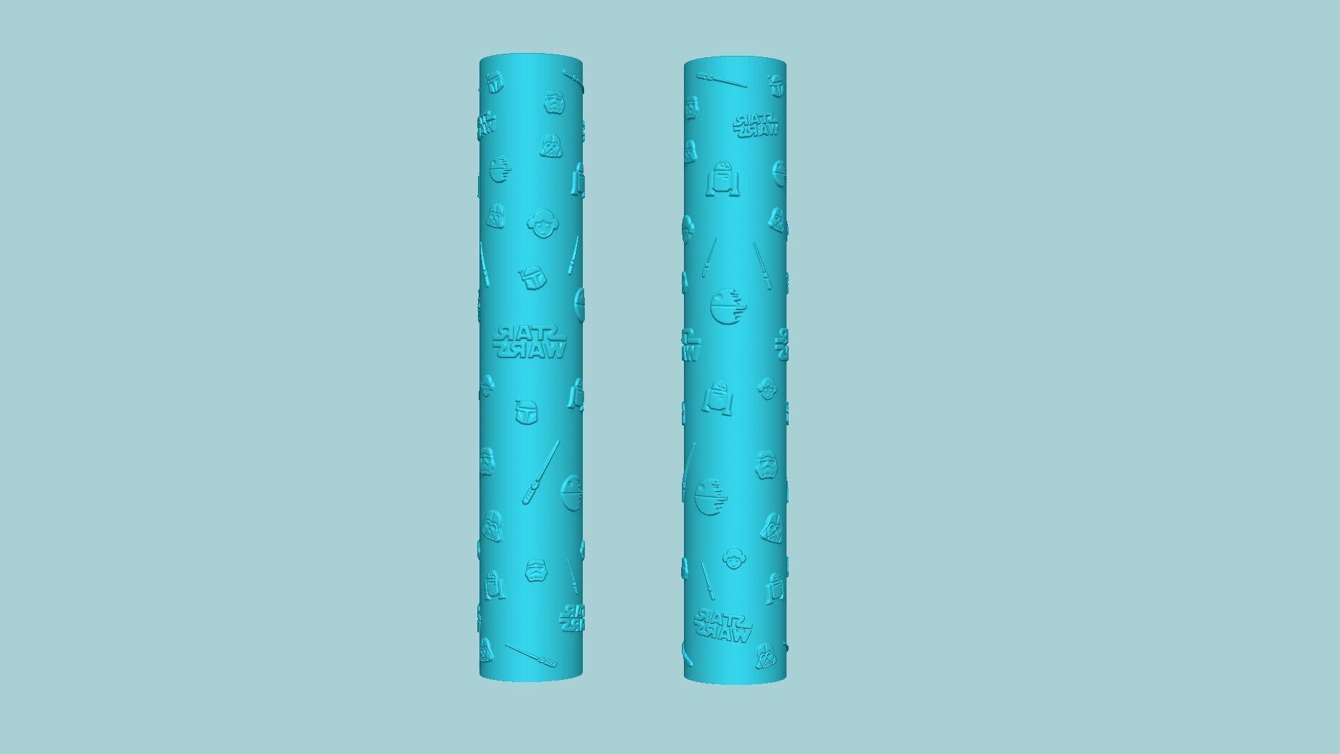 Texture Roll 61 Star Wars Positive - Fondant Decoration Maker 3D print model_5