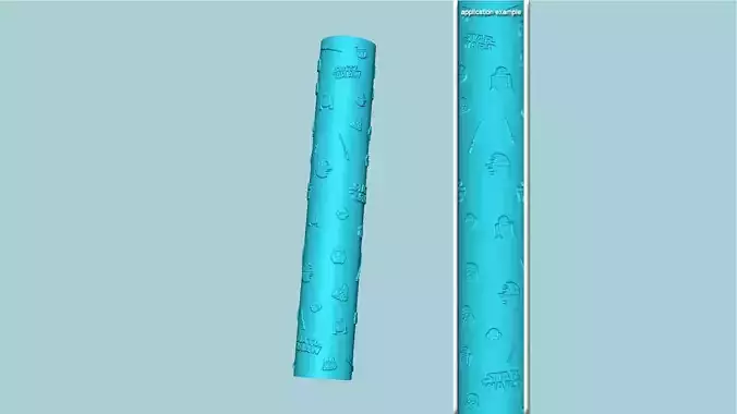 Texture Roll 61 Star Wars Positive - Fondant Decoration Maker 3D print model