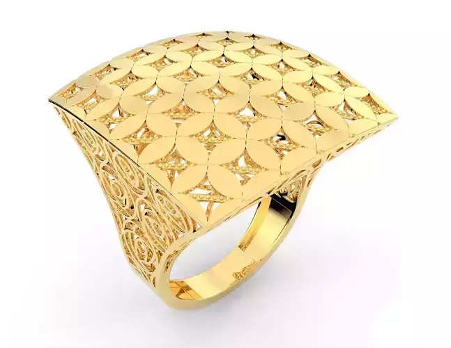 Women big ring flower