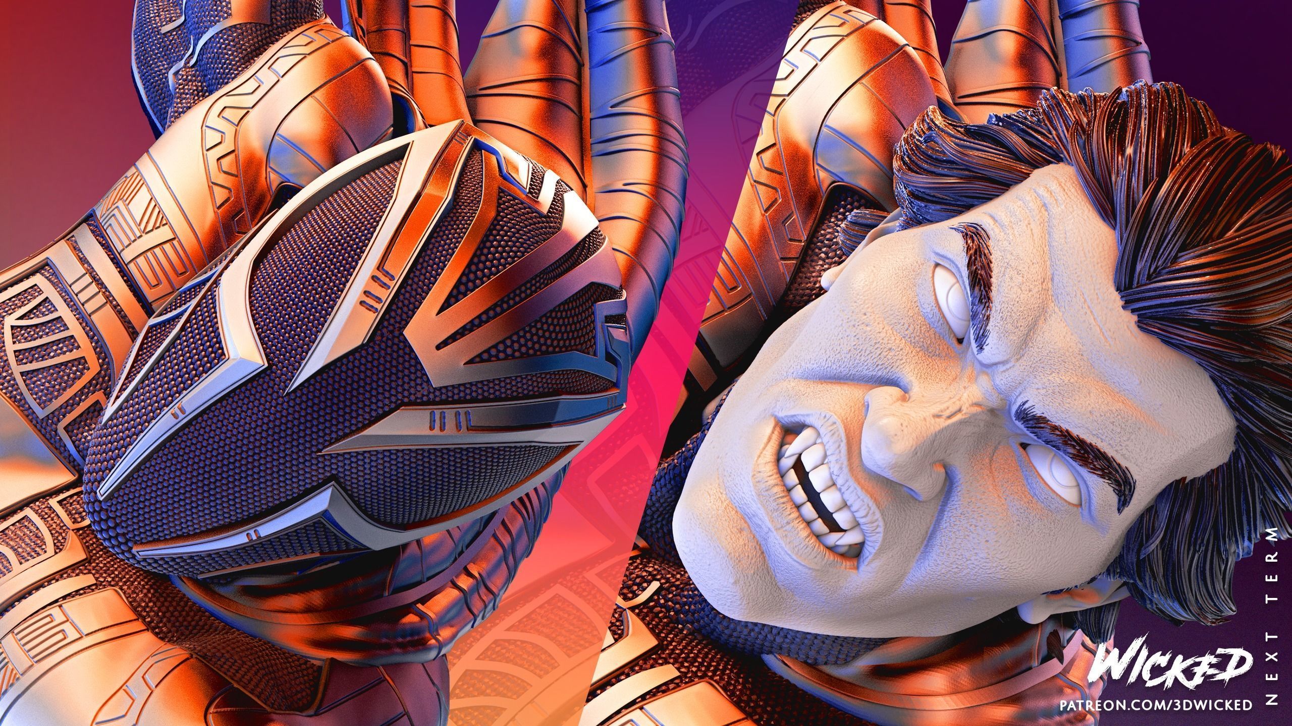 Marvel Spiderman 2099 Sculpture Tested for 3D printing 3D print model_13