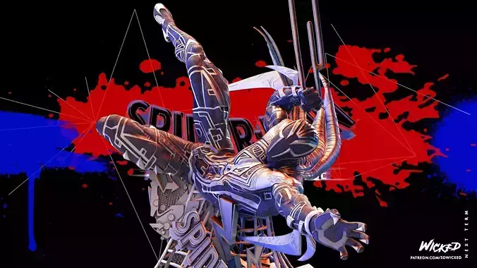 Marvel Spiderman 2099 Sculpture Tested for 3D printing