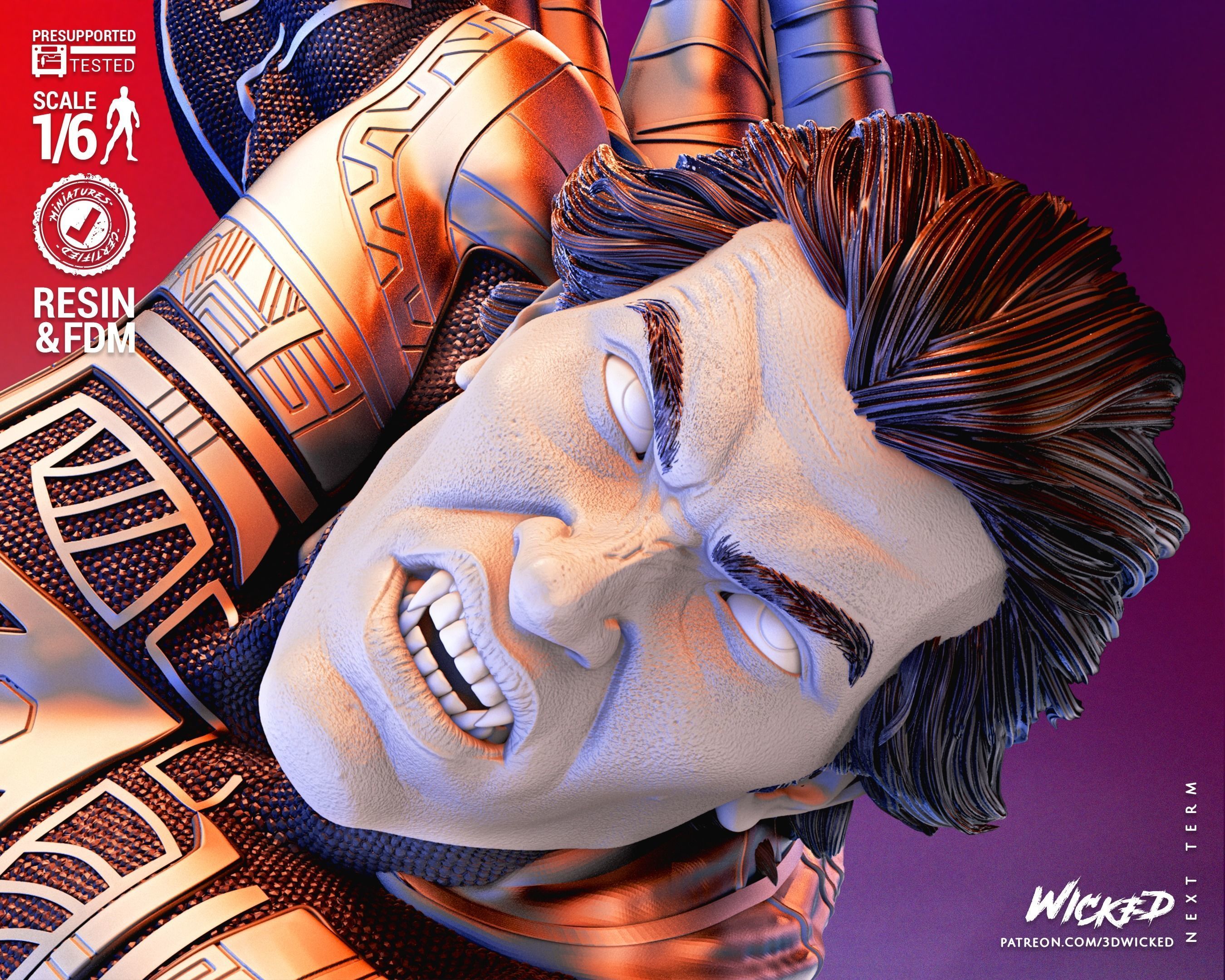 Marvel Spiderman 2099 Sculpture Tested for 3D printing 3D print model_36