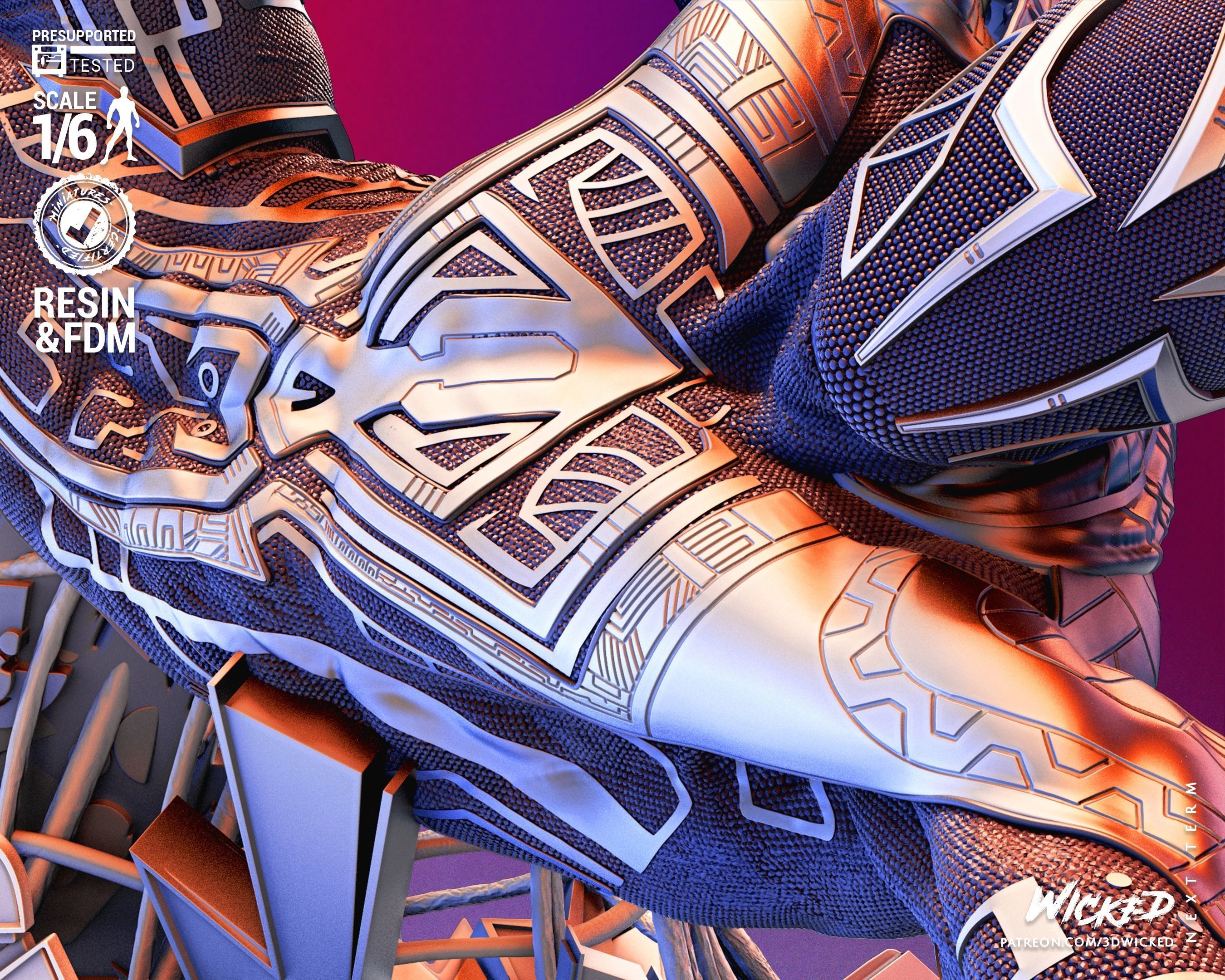 Marvel Spiderman 2099 Sculpture Tested for 3D printing 3D print model_61