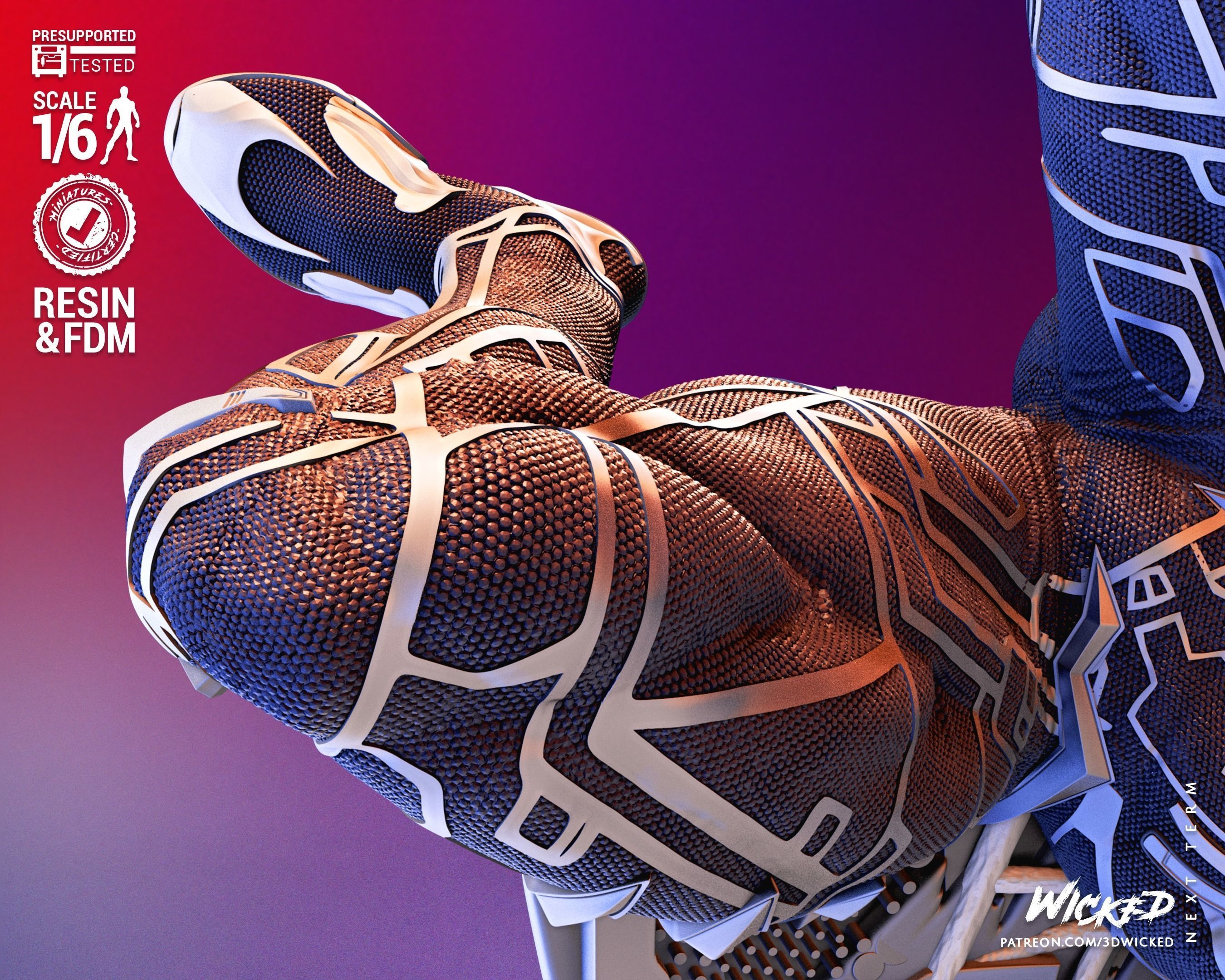 Marvel Spiderman 2099 Sculpture Tested for 3D printing 3D print model_60