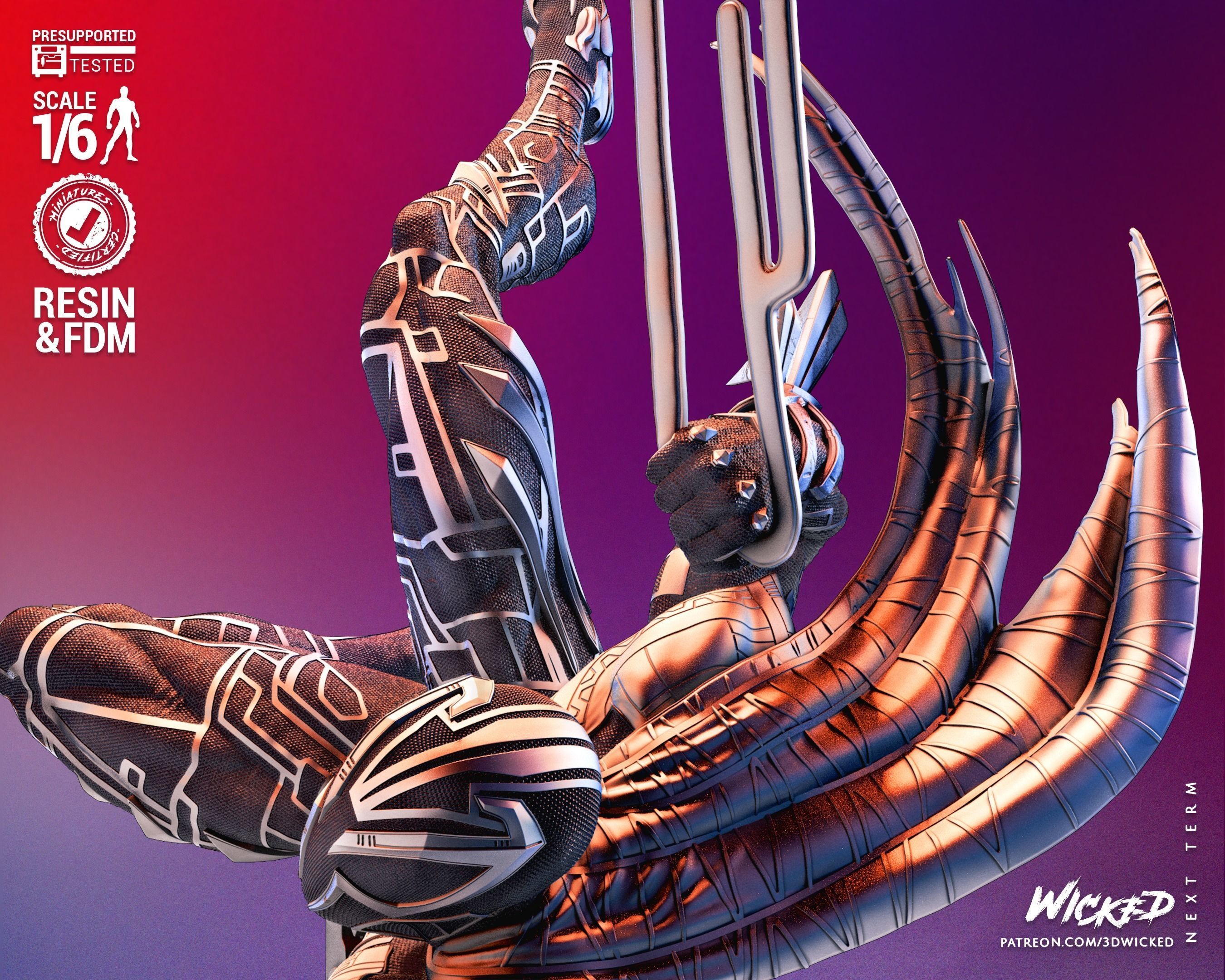 Marvel Spiderman 2099 Sculpture Tested for 3D printing 3D print model_56