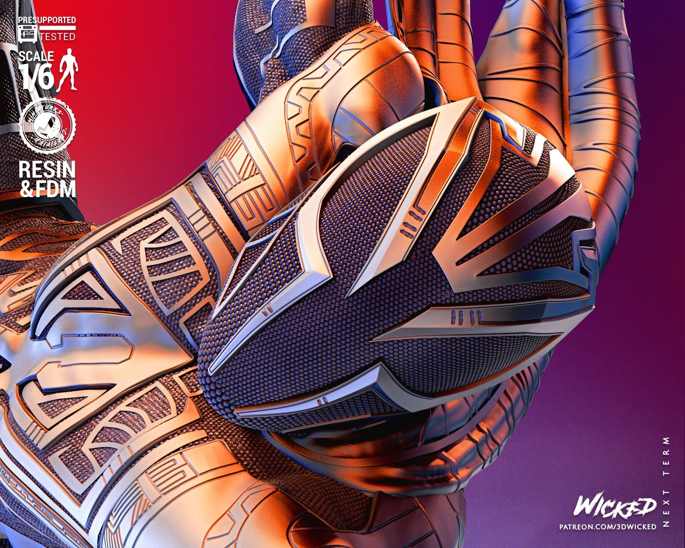 Marvel Spiderman 2099 Sculpture Tested for 3D printing 3D print model_25