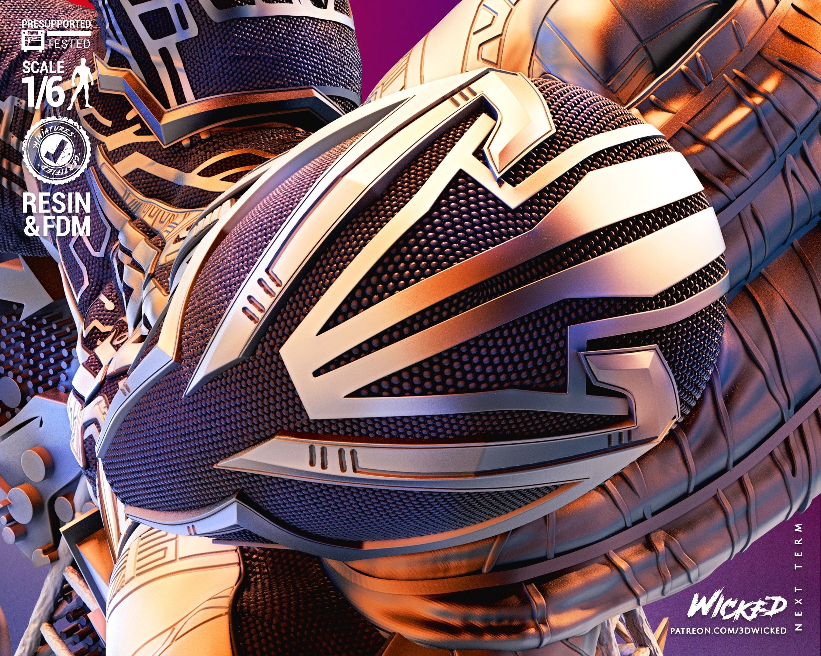 Marvel Spiderman 2099 Sculpture Tested for 3D printing 3D print model_27