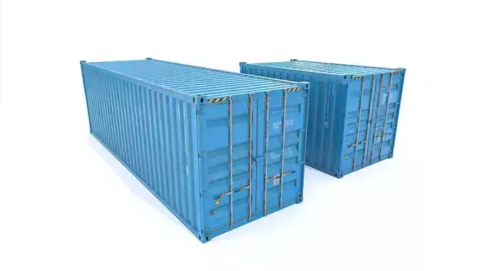 Ship Container Pack Low-poly 3D model