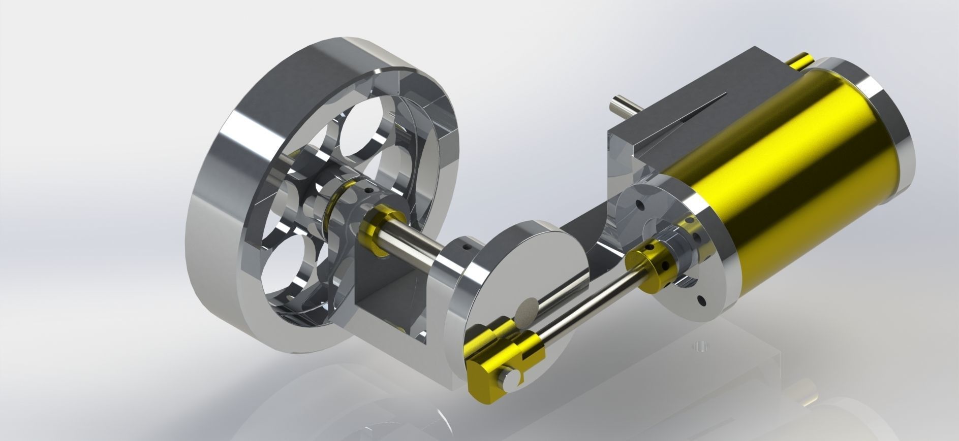 SIMPLE 1 CYLINDER OSCILLATING STEAM ENGINE 3D model_5